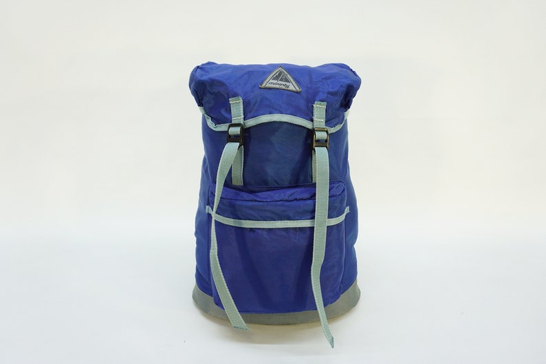 Vintage Backpack / 70s Blue Backpack / Vintage Rucksack / Hiking Backpack / Travel Backpack / Vintage Fashion / Vintage Travel / Retro Bag image 4