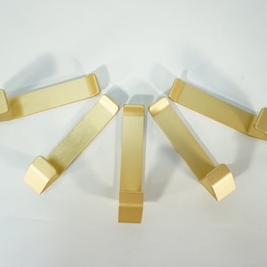 Ganchos de pared vintage de metal dorado - Juego de 5 modernos de mediados de siglo