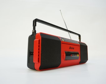 Boombox vintage rare / Lecteur de cassettes radio Fenner FR550 / Système d'enregistrement sonore vintage / Âge de l'espace / Radio des années 80 / Moderne milieu du siècle