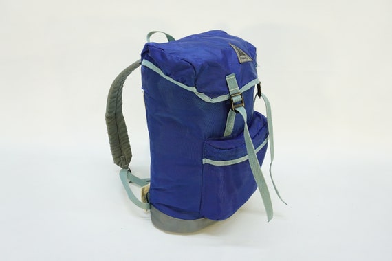 Vintage Backpack / 70s Blue Backpack / Vintage Ru… - image 2