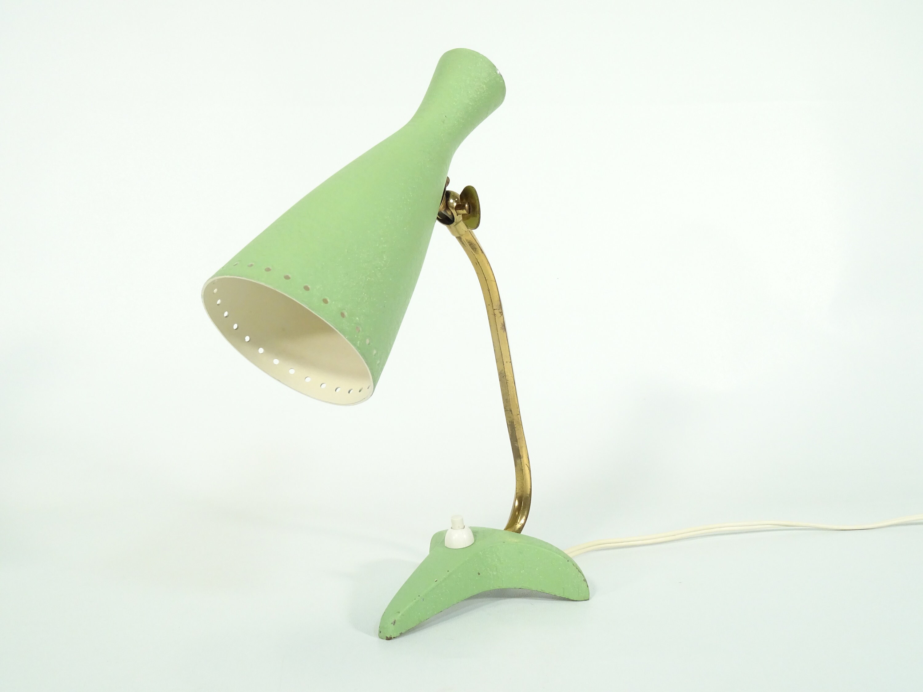 Mid century green lamp best sale