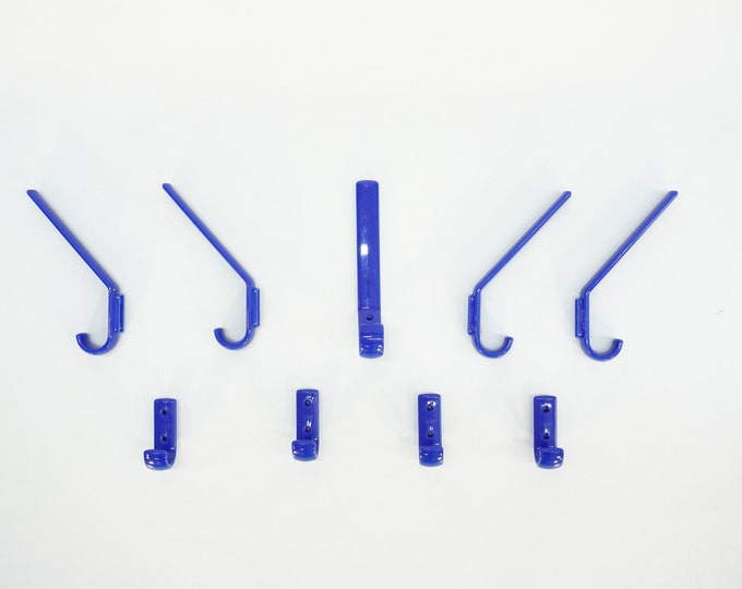 Vintage Coat Hooks / 80s / Blue Plastic Space Age Coat Rack / Etsy