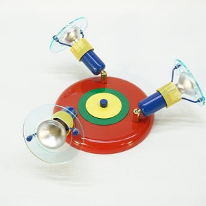 Vintage Flush Mount Ceiling Lamp / Spot Light / Memphis Style / 80s Lamp / Retro Ceiling Light /  Vintage Wall Lamp / 80s / Colorful Lamp