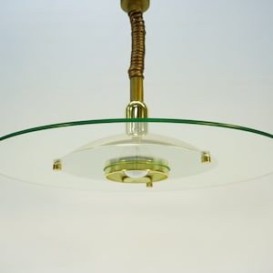 Vintage Pendant Lamp / Retro Hanging Light / Modernist Lamp / 80s / Fontana Arte Style / Mid Century Modern / Space Age / Vintage Chandelier