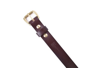 Highquality English Bridle Leather Roller buckle Belt (1" / 1.25")