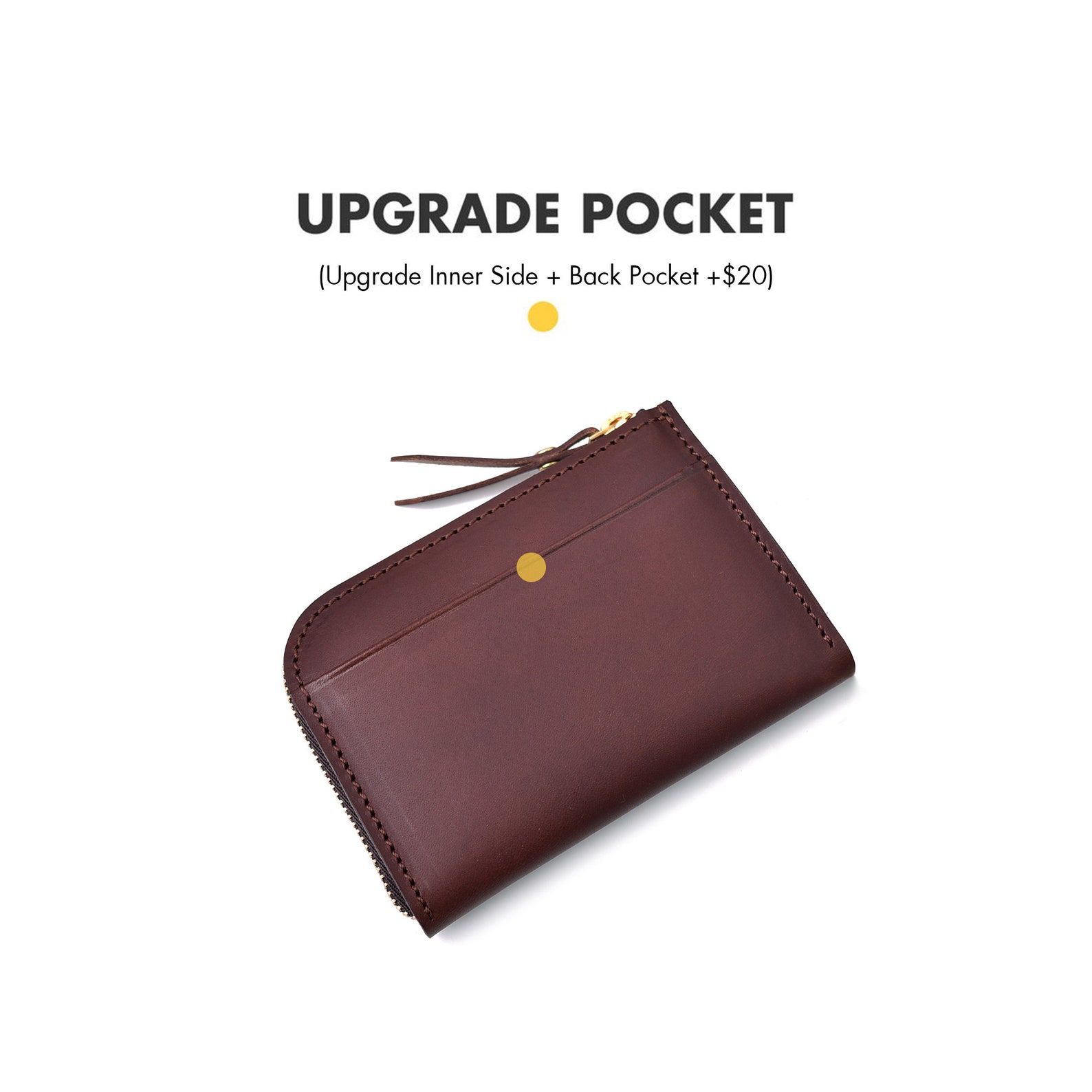 Handmade Leather Zipper Wallet Small Leather Wallet Coin Etsy