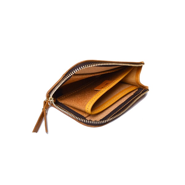 3,93" Mini-Taschen-Geldbörse mit Reißverschluss, Größe (S)