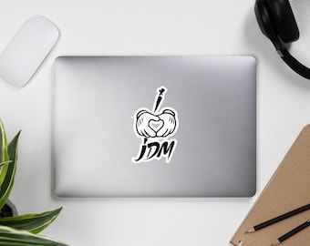 Wycinana naklejka I Love JDM - Naklejki bez pęcherzyków powietrza