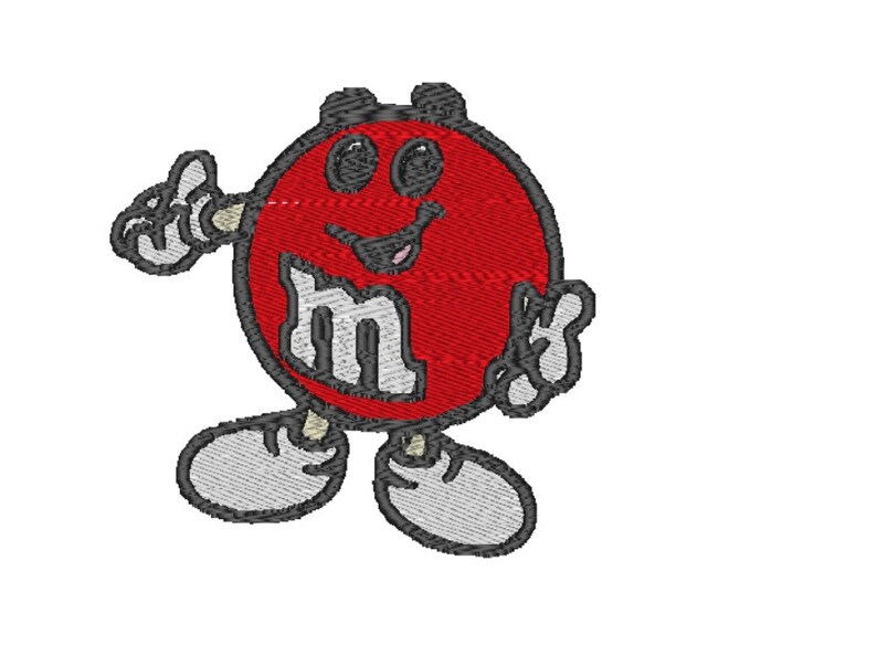 Cute RED M&M Embroidery Machine Design Pattern PES Etsy