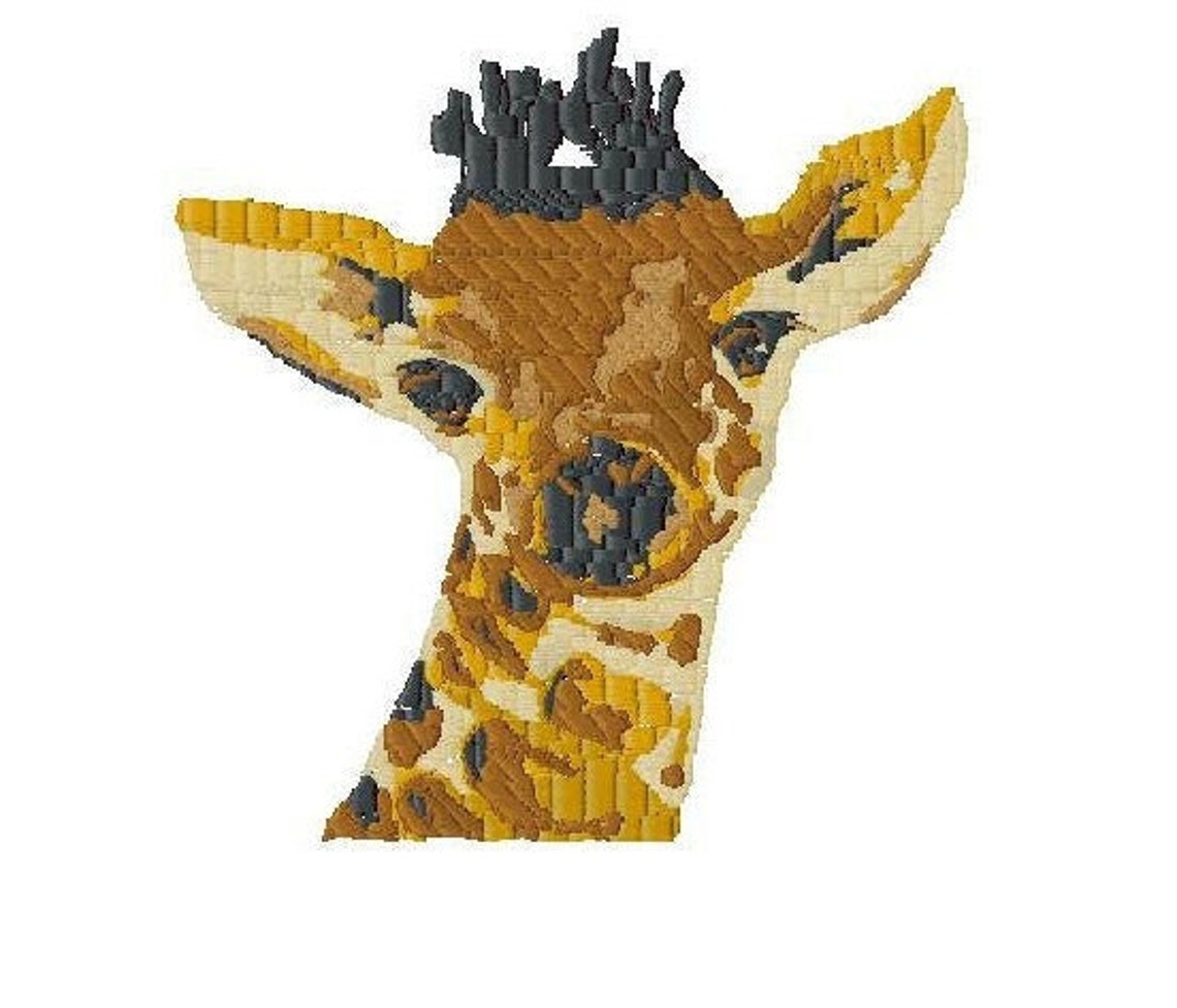 Cute baby giraffe embroidery machine design pattern pes hus  etsy