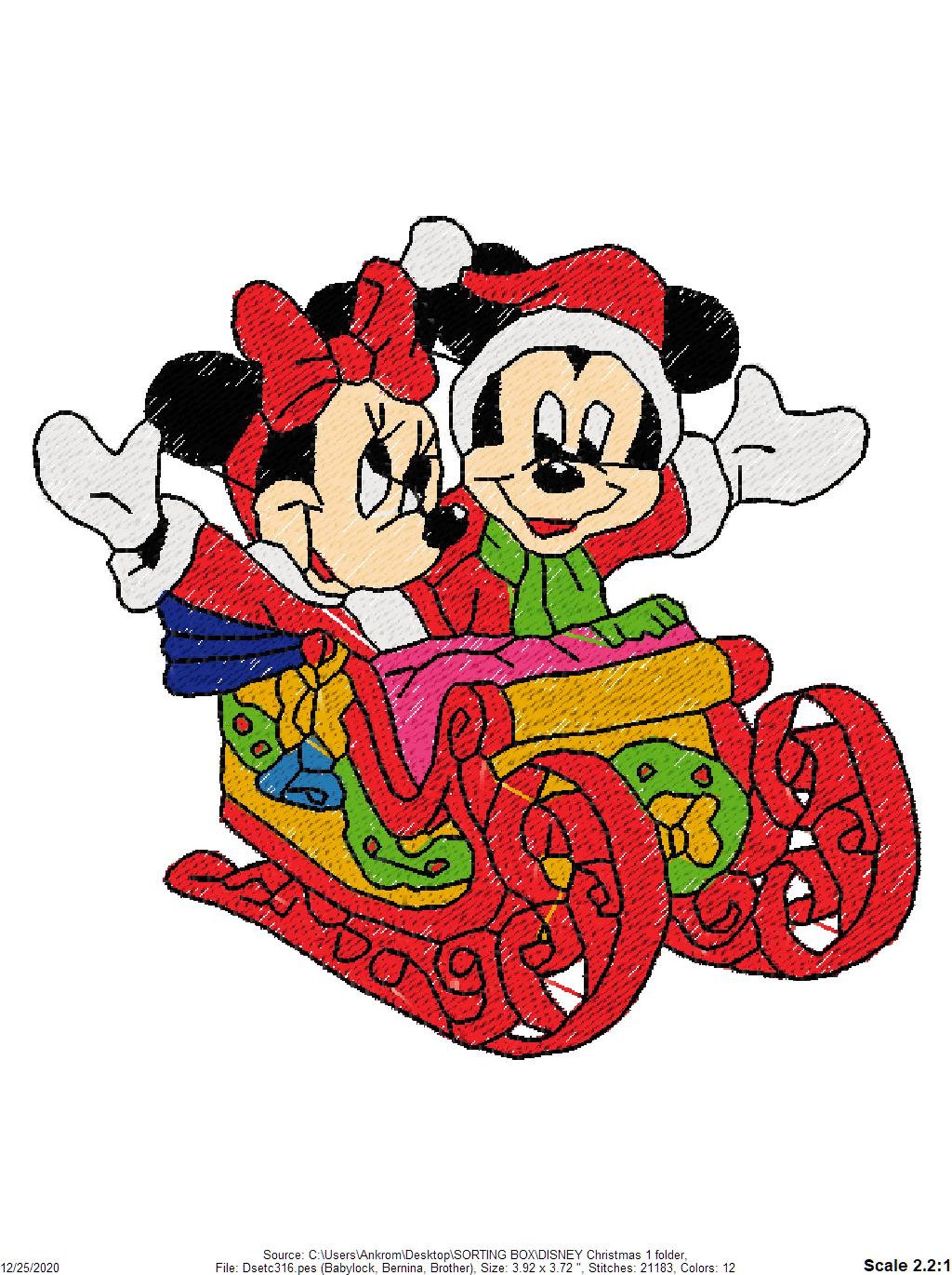 40 DISNEY CHRISTMAS Embroidery Machine Designs Patterns Pes Etsy