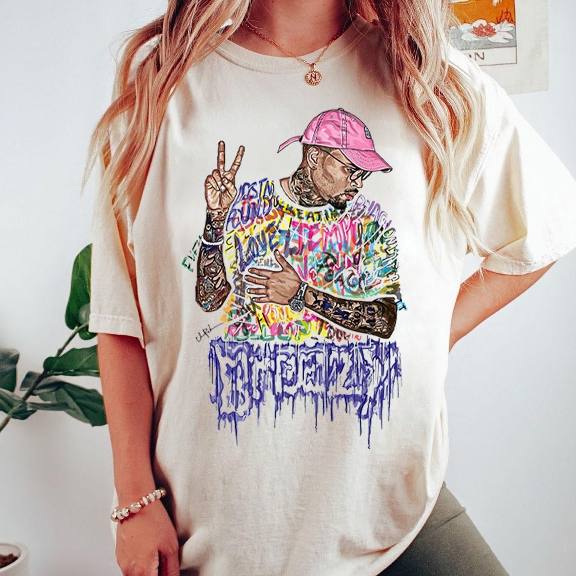 Chris Brown Breezy Bowl XX Graphic Tee, Chris Brown Shirt, Chris Brown Concert 2025, Chris Brown Graphic Shirt, Chris Brown Fan Gift