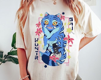 Kpop Demon Hunters Tiger T-Shirt, Derpy the Tiger And Bird Demon Hunter Tiger Tee, Demon Hunter Merch, Hunters Tiger fan
