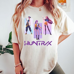Kpop Demon Hunters Shirt, Huntrix Girl T-Shirt, Mira, Rumi, Joey Shirt,Demon Hunter Merch, Kpop idol group Shirt, Gift for Huntrix fan Shirt