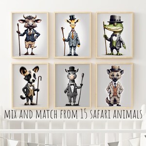 Safari Nursery Wall Art Prints, Boho Neutral Nursery Prints, Original Nursery Wall Art, Nursery Wall Hangings Décor, Jungle Animal Nursery