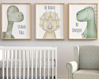 Digital Download Dinosaur Print Set, Dinosaur Décor, Dinosaur Nursery Art, T Rex Print, Boys Room Décor, Girls, Boys Nursery, Nursery Quotes