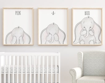 Elephant Nursery Art Etsy