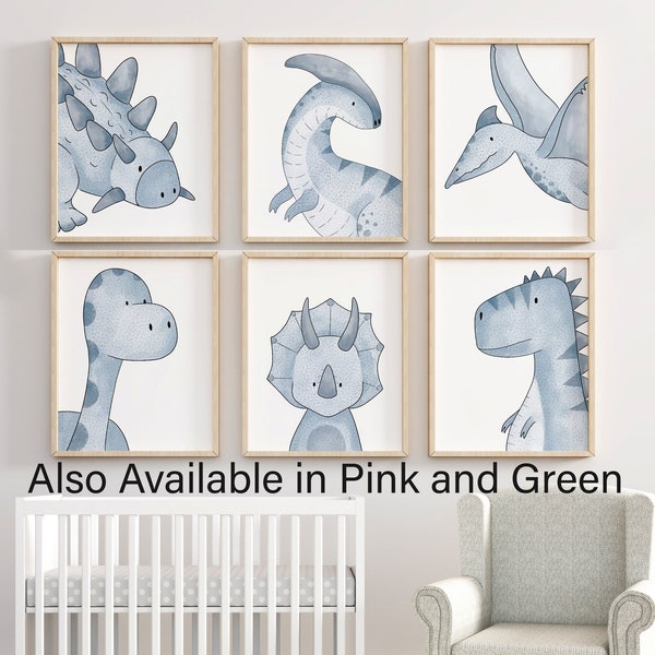 Dinosaur Wall Prints, Dinosaur Kids Bedroom Prints, Dinosaur Nursery Prints, Boho Nursery Wall Art, Playroom Decor, Dinosaur Nursery Decor