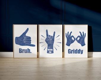 Gaming Wall Art Prints, Tween Teen Boys Room Decor, Gamer Room Posters