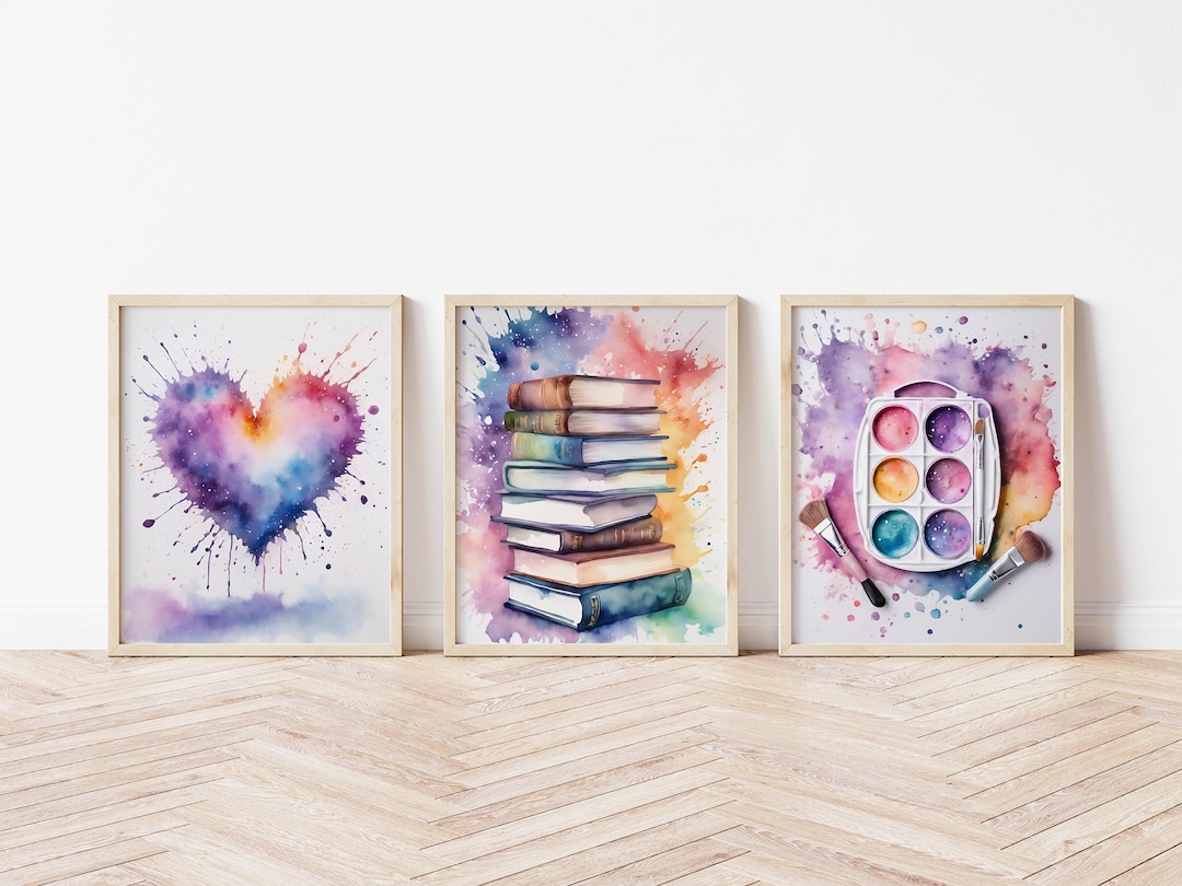 Tween Teen Girls Bedroom Wall Décor, Print Set of Teenager Girl Wall ...