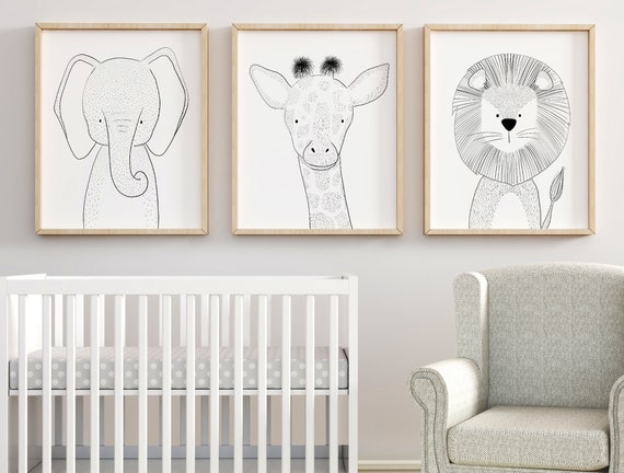 etsy safari nursery prints