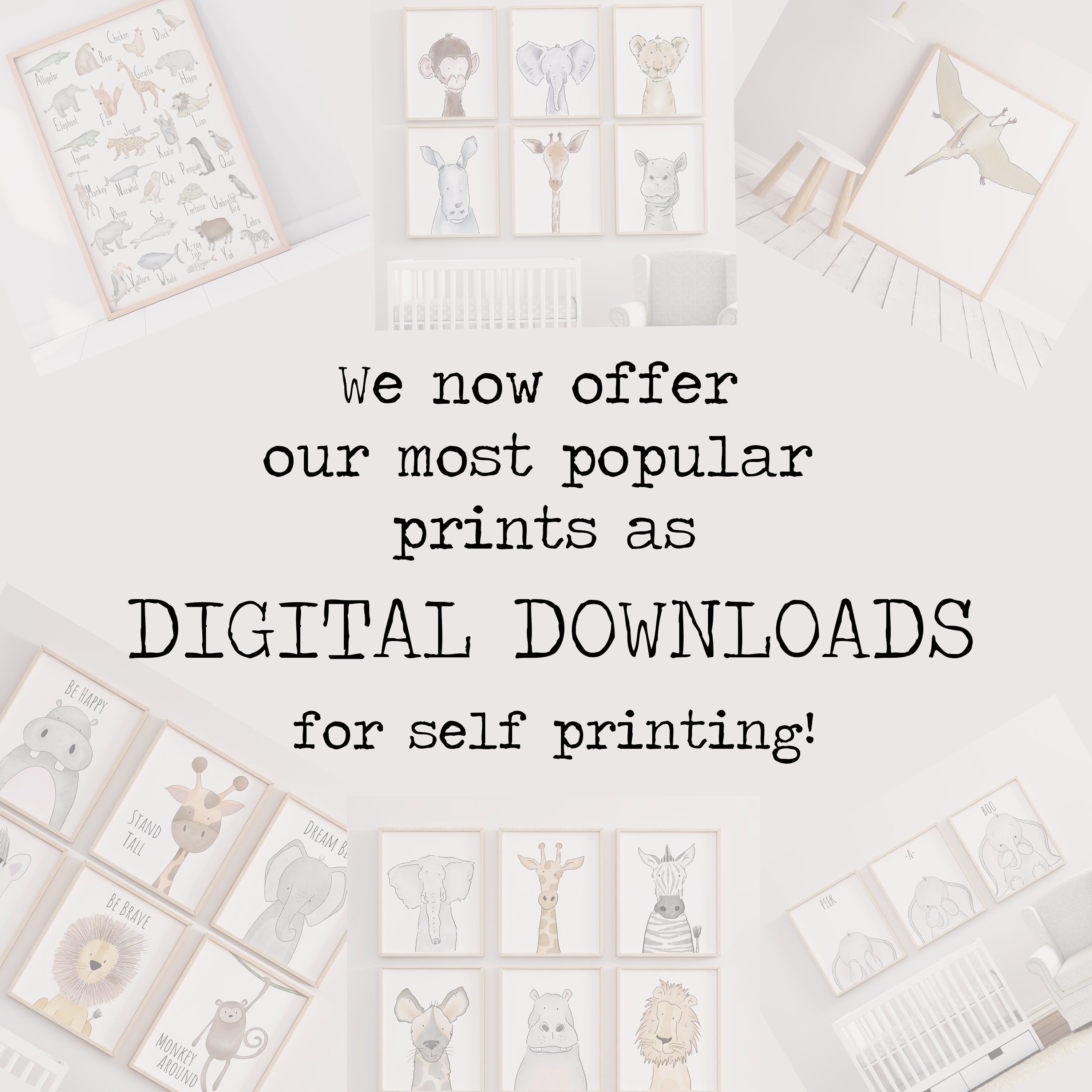 Printable Woodland Nursery Print Set of 3 Digital Instant - Etsy