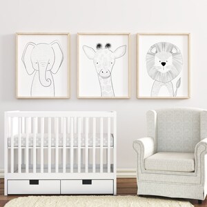Printable Safari Nursery Posters, Nursery Animal Prints, Nursery Safari ...