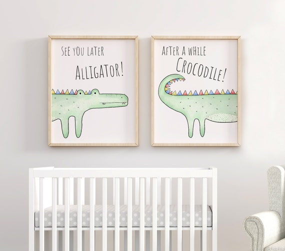 c is for crocodile Print nursery a4 glossy picture gift wall art unframed