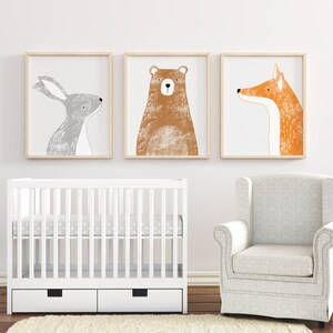 Printable Woodland Nursery Print Set of 3, Digital Instant Download ...