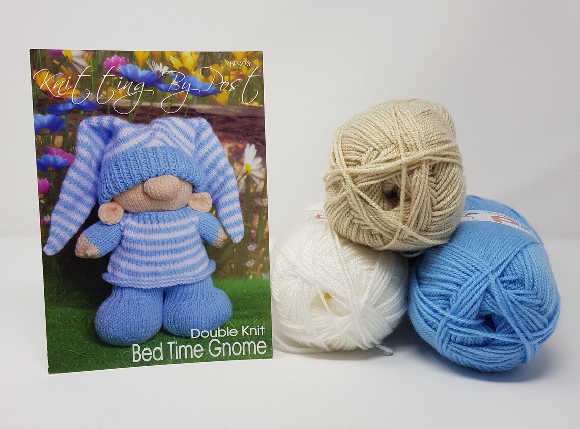 Bedtime Gnome Knitting Kit with Pattern & Yarn Etsy