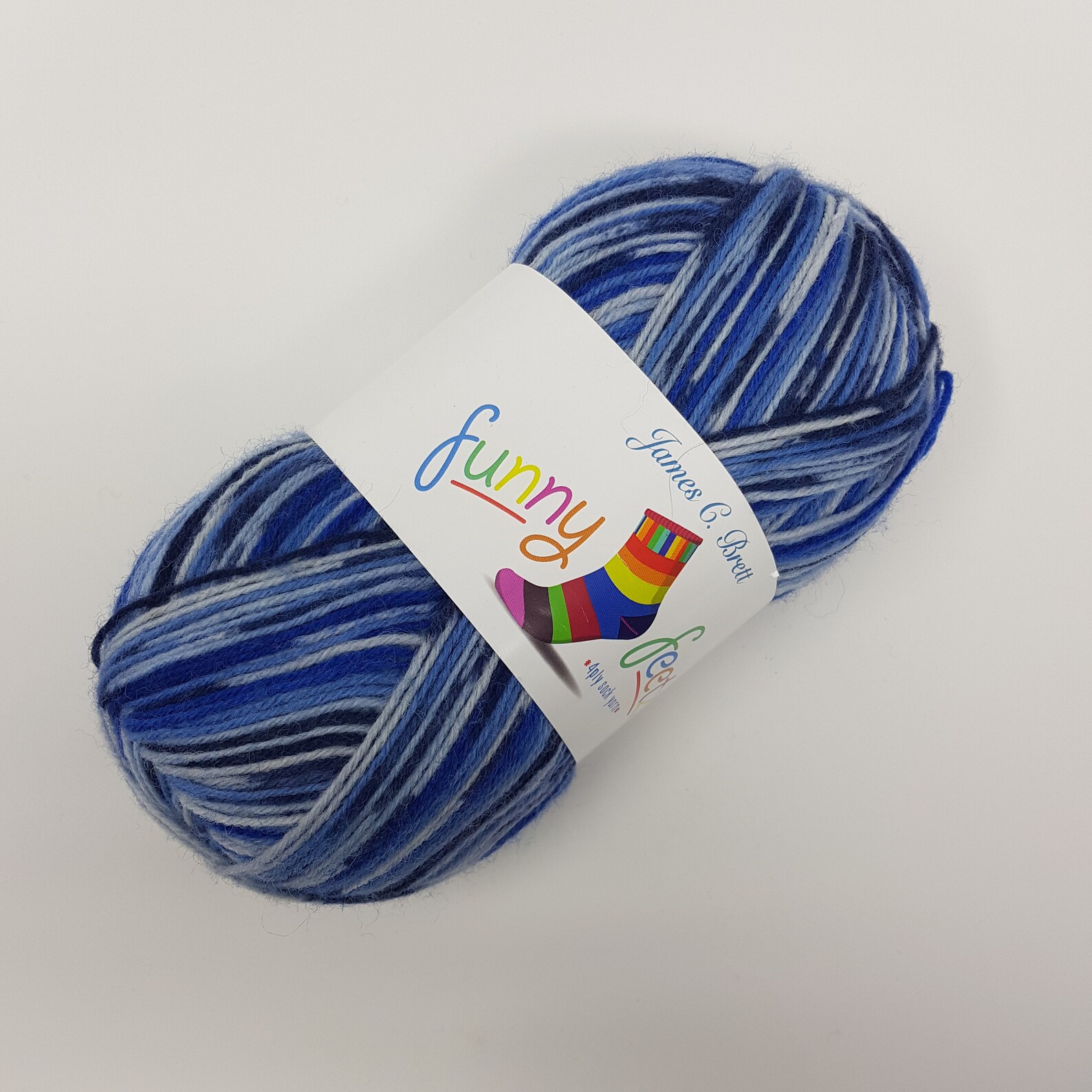 James C Brett Funny Feetz Sock Yarn Blue Etsy