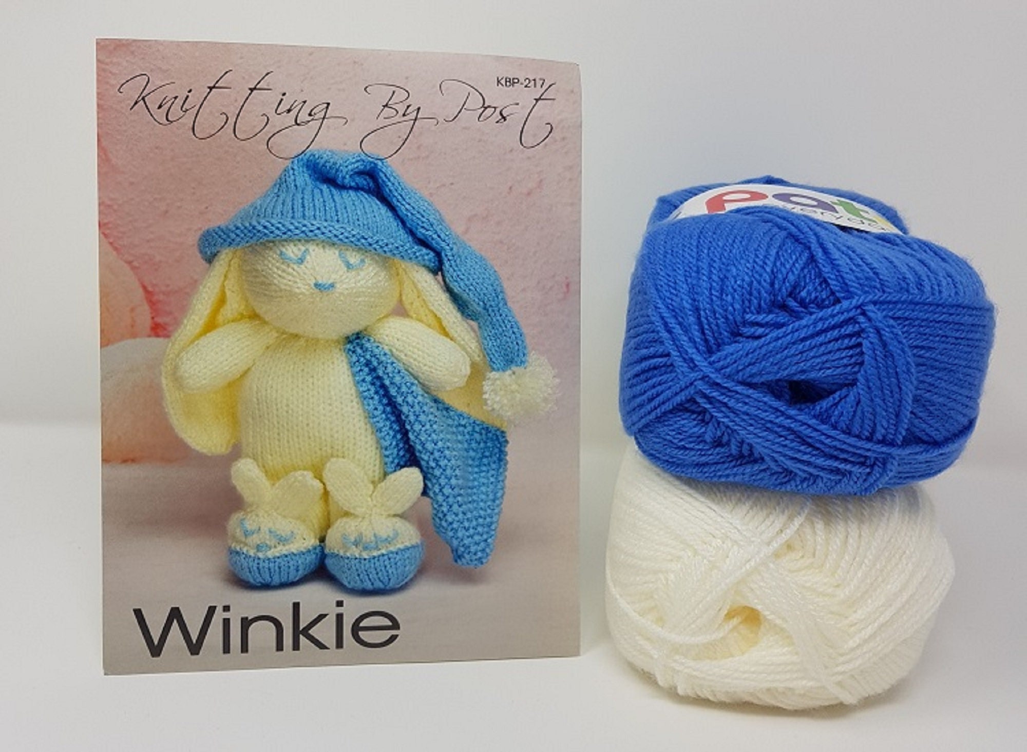 Rabbit Toy Knitting Kit with Pattern & DK Yarn Blue Etsy