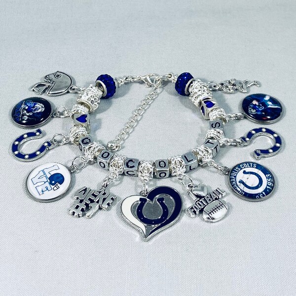 NFL Indianapolis Colts Pendant Charm Bracelet