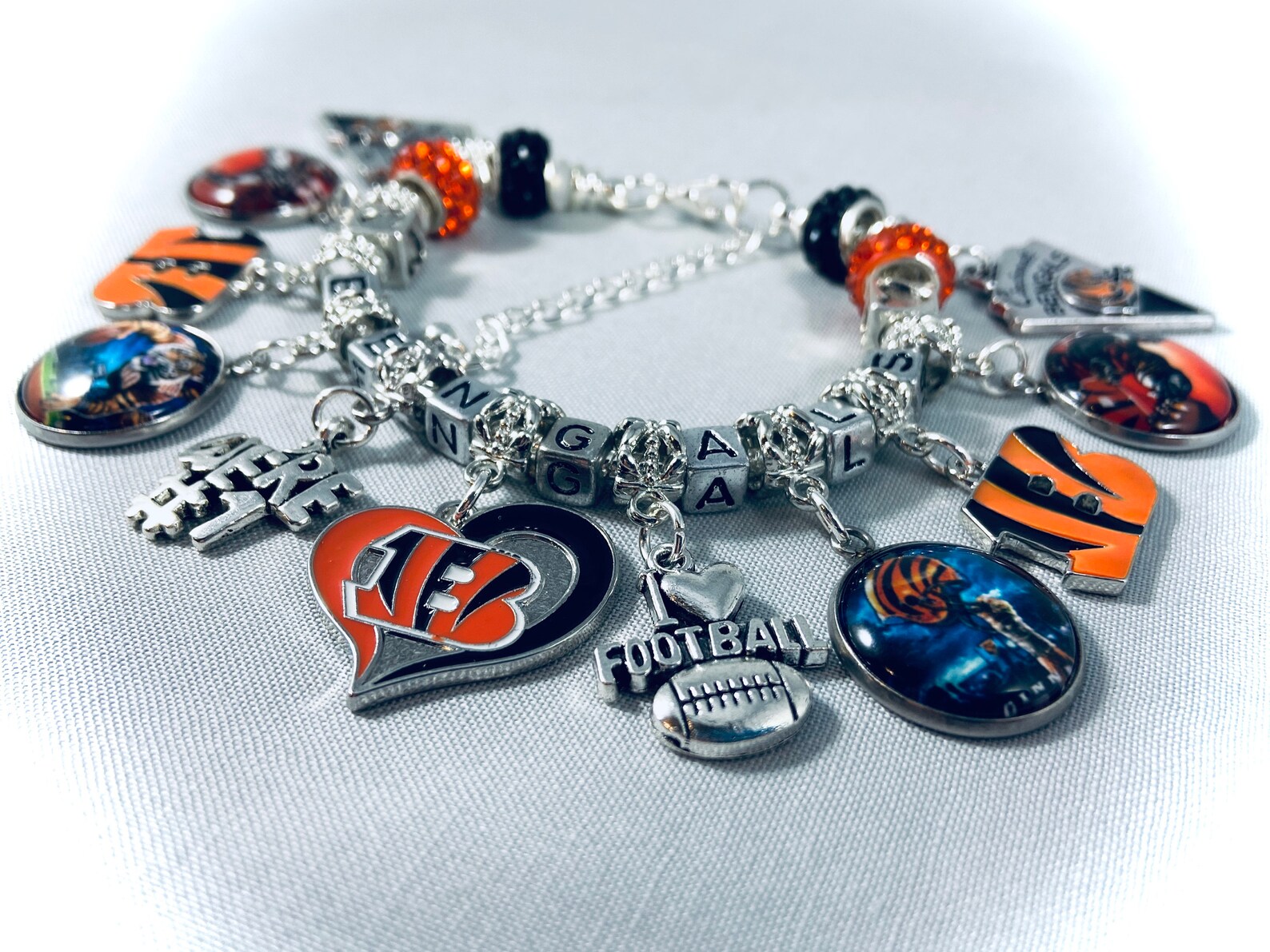 NFL Cincinnati Bengals Charm Pendant Bracelets Etsy