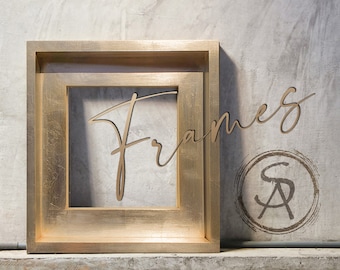 Frame for painting. Can be ordered ONLY with an artwork purchase from my shop. Elegant floater frame in linden wood.