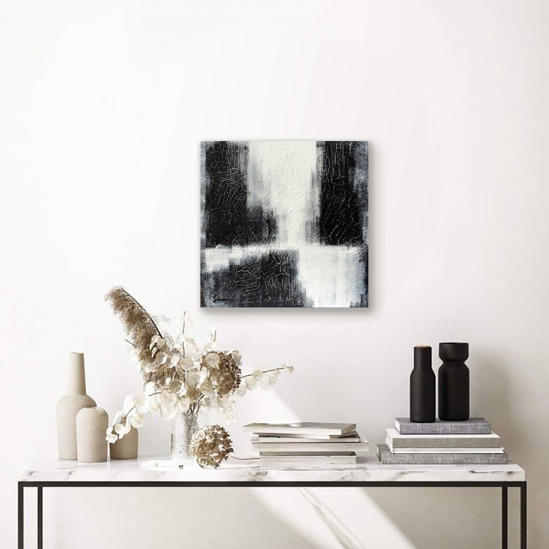 Textured Abstract Oil Painting on Canvas: Contemporary Wall Art (12x12 ...