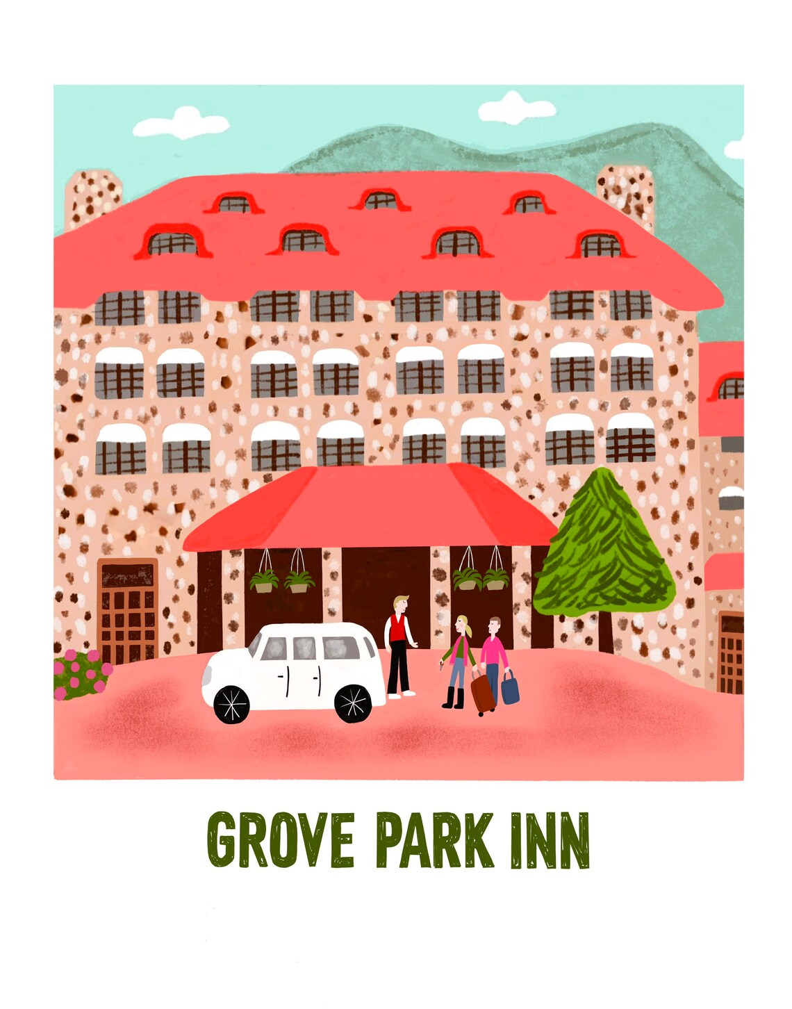 Grove Park Inn / Art Print / Wall Decor / Stylish Souvenir Etsy