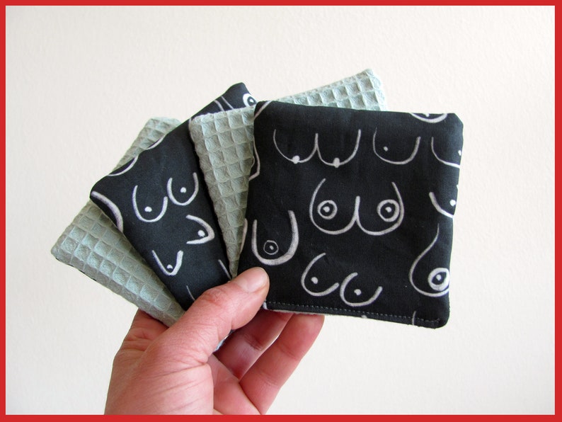 zero waste make-up removal pads set of 4 reusable cleaning pads cosmetic pads sustainable gift image 7