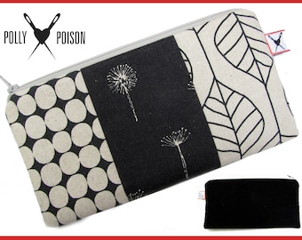 Pencil case PUSTEBLUME black cosmetic bag storage for pens make-up