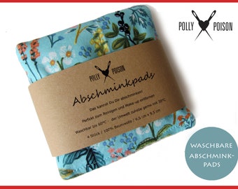 Abschmink-Pads 4er-Set zero waste wiederverwendbar waschbare Reinigungspads Kosmetikpads nachhaltiges Geschenk