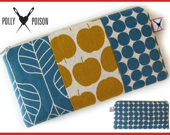 Pencil case pencil case apple leaf retro