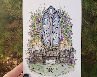 Witch's Alter Garden Seance Print