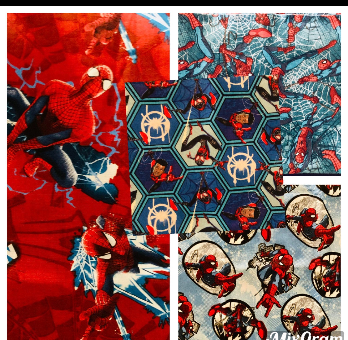 Fabric Marvel Spider Man MANY DESIGNS Quilt Cotton Fabric Spiderman 