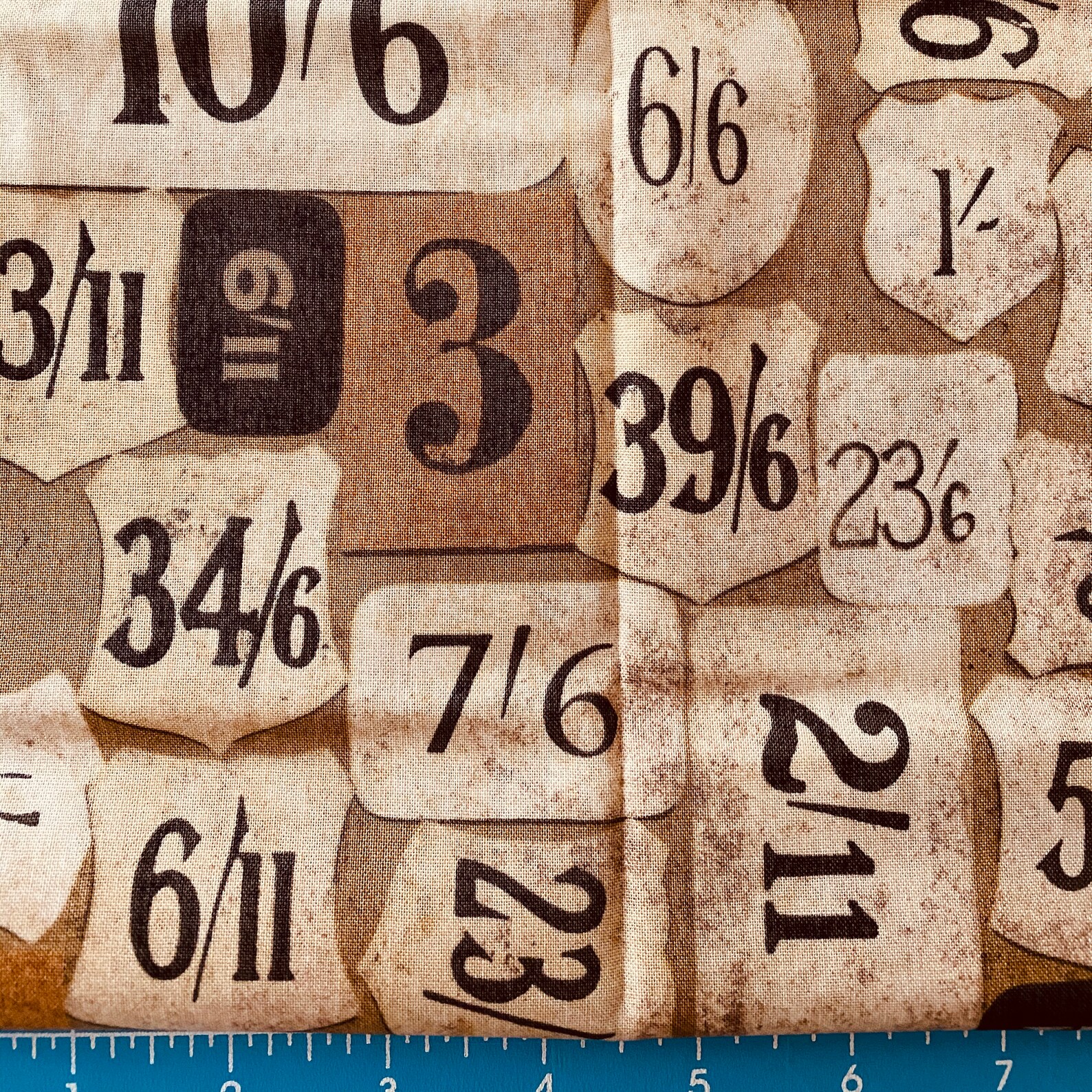 Fabric Vintage Numbers Cotton Fabric Math formulas Retro Tim Etsy