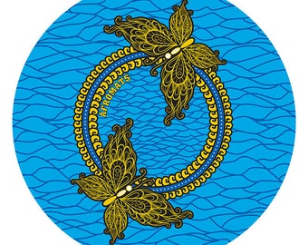 BUTTERFLY 12" vinyl record slipmat