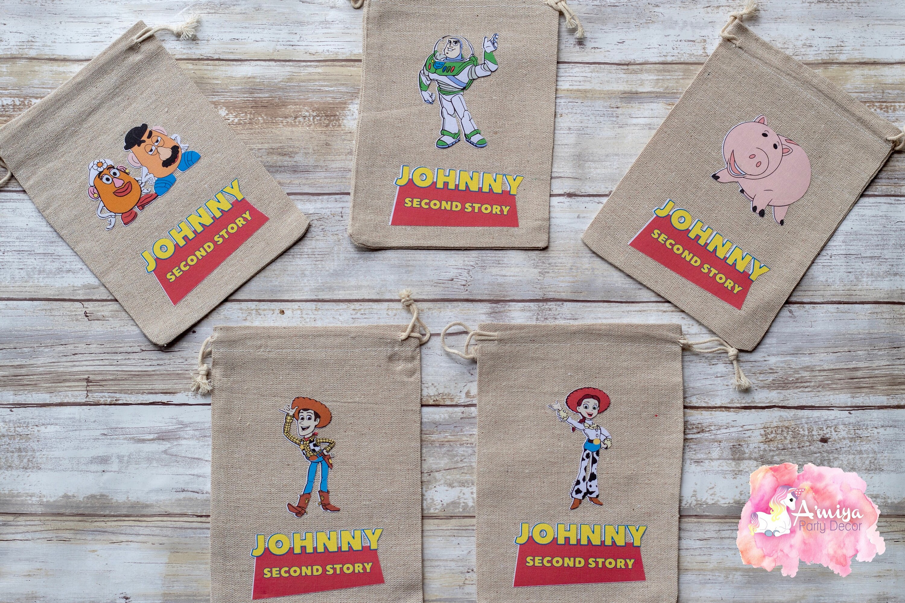 Toy Story Burlap Goodie Bags Party Favors Toy Story | Etsy