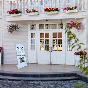 Custom Door Hugger Unique Sandwich Board Custom Portable Sign Point of Sale Sign Market Sign Pop-Up Sign Weddings Storefront Sidewalk Sign