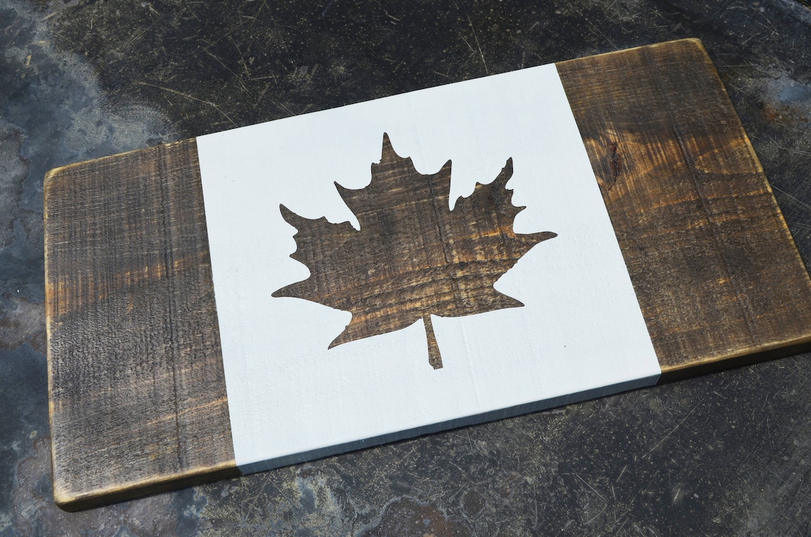 Canadian Flag Wooden Canada Flag Custom Wooden Canadian Etsy Canada