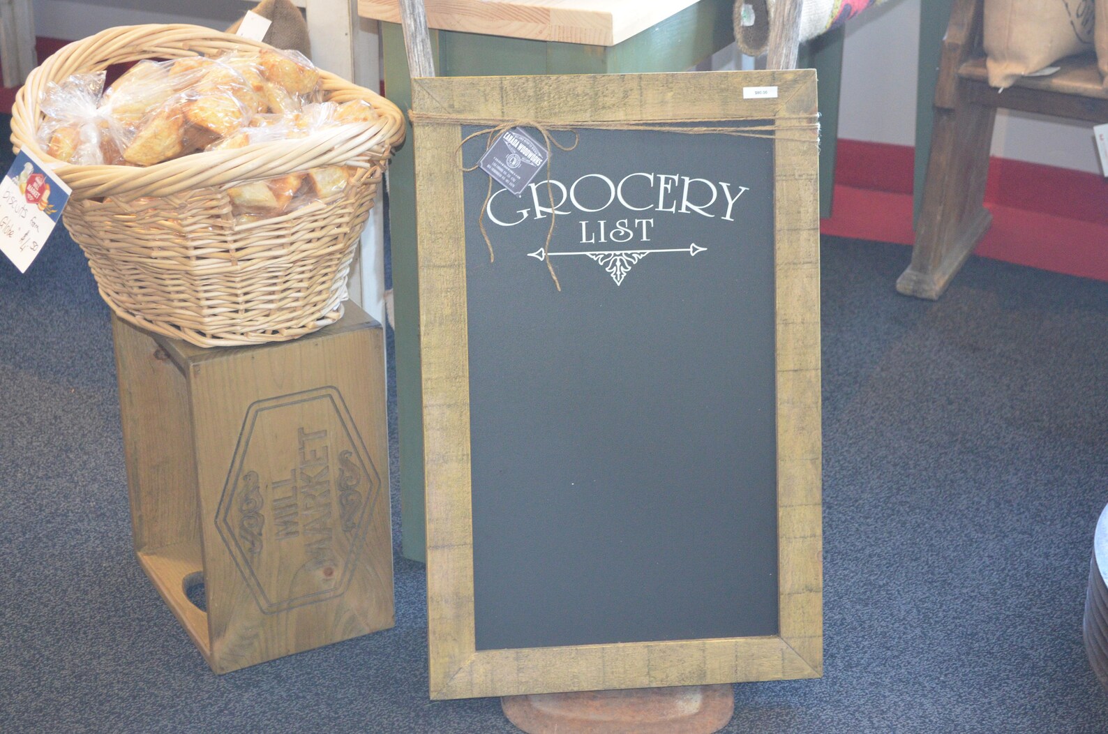 Chalk Board Sign Rustic Grocery List Sign Kitchen Sign Kitchen Etsy