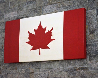 Canadian Flag, Wooden Canada Flag, Custom Wooden Canadian Flag, Canada 150 Years, Cottage Sign, Canadian Gift, Rustic Wood Sign